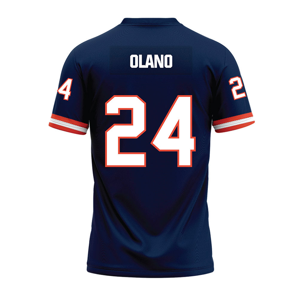 Illinois - NCAA Football : David Olano - Blue Premium Football Jersey
