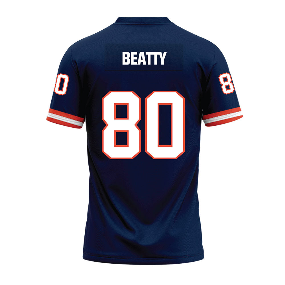 Illinois - NCAA Football : Hank Beatty - Blue Premium Football Jersey