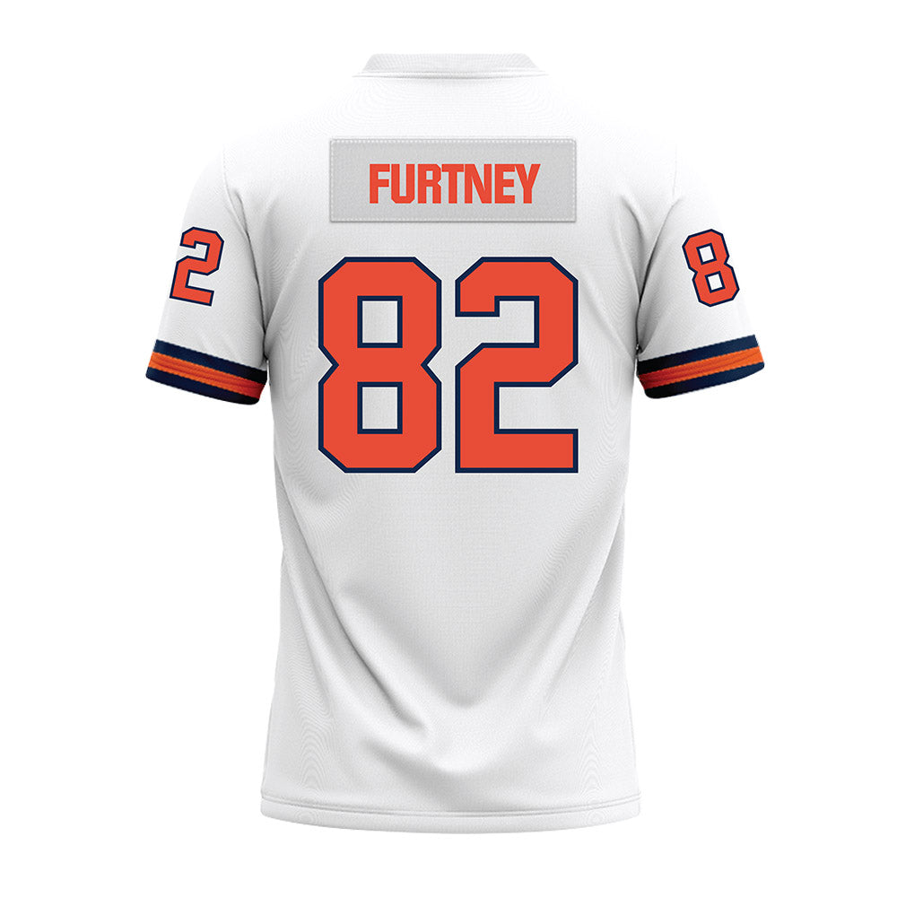 Illinois - NCAA Football : Jake Furtney - White Premium Football Jersey-1