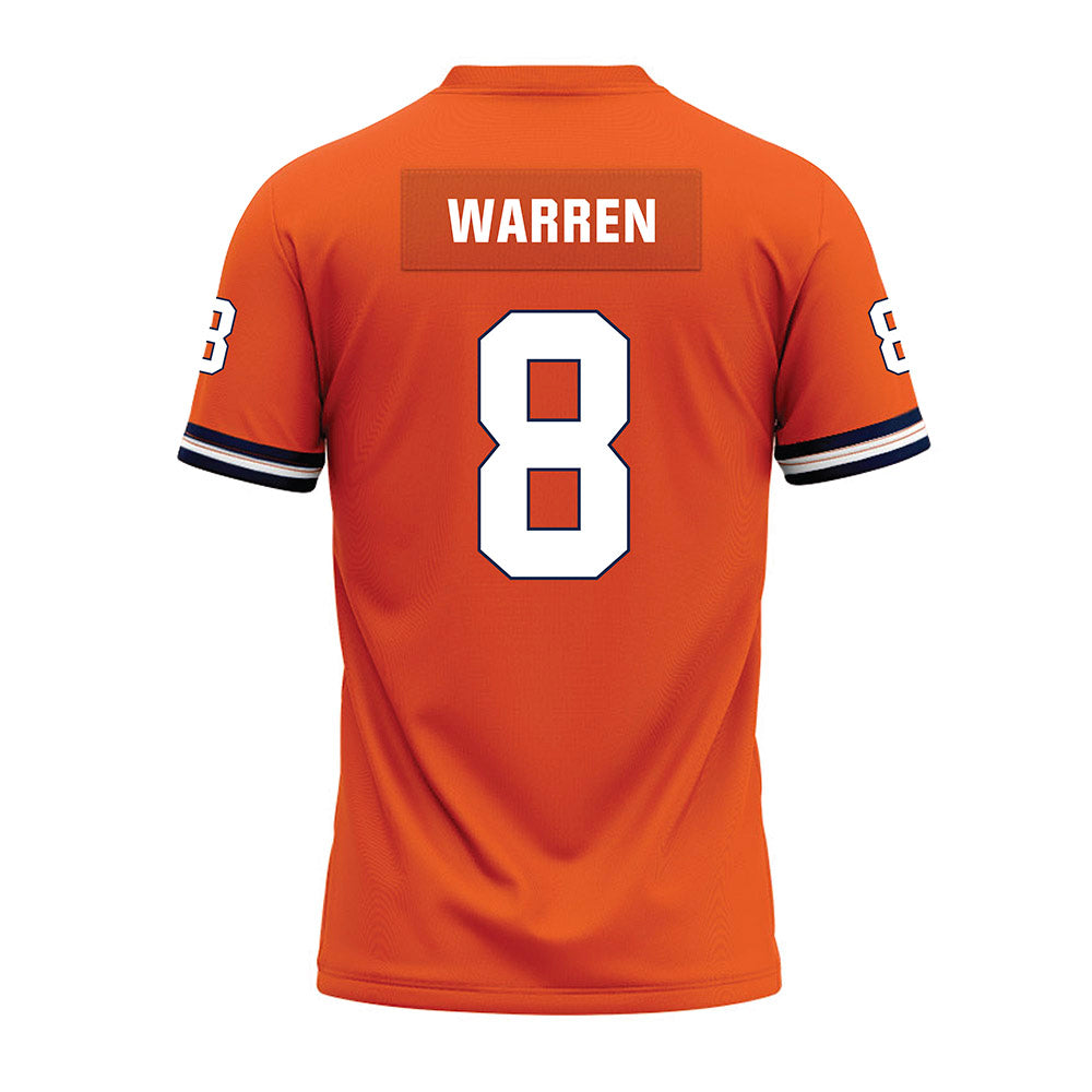Illinois - NCAA Football : Jeremiah Warren - Orange Premium Football Jersey-1