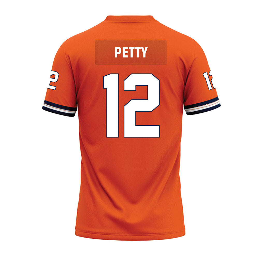 Illinois - NCAA Football : Trey Petty - Orange Premium Football Jersey-1