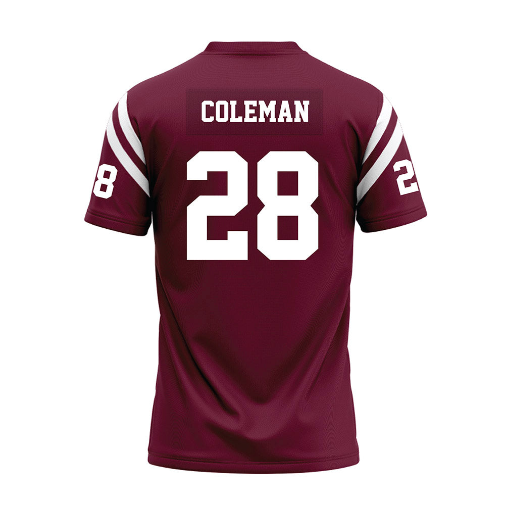 Fordham - NCAA Football : Malachi Coleman - Burgundy Football Jersey-1