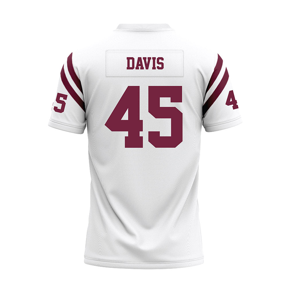 Fordham - NCAA Football : Tyler Davis - White Football Jersey-1