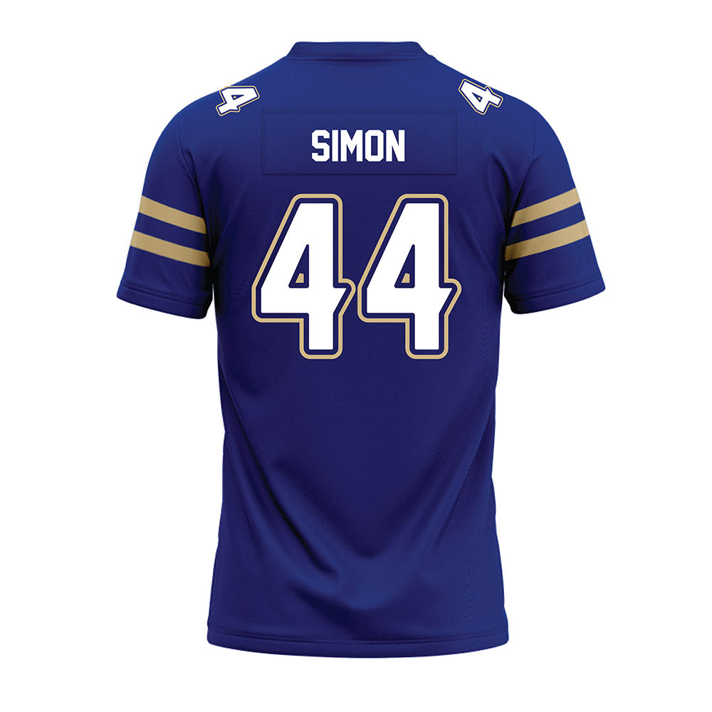 Tulsa - NCAA Football : Henry Simon - Blue Premium Football Jersey-1