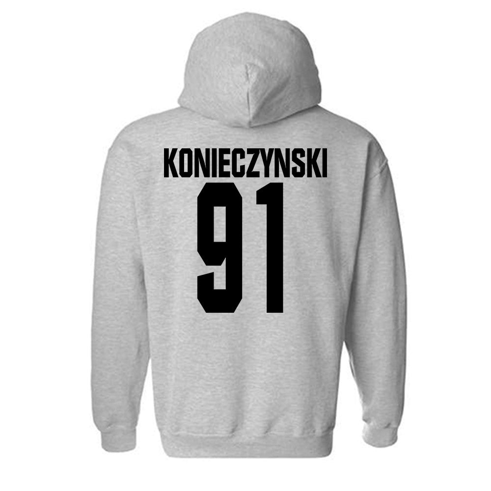 NC State - NCAA Football : Nick Konieczynski - Classic Shersey Hooded Sweatshirt
