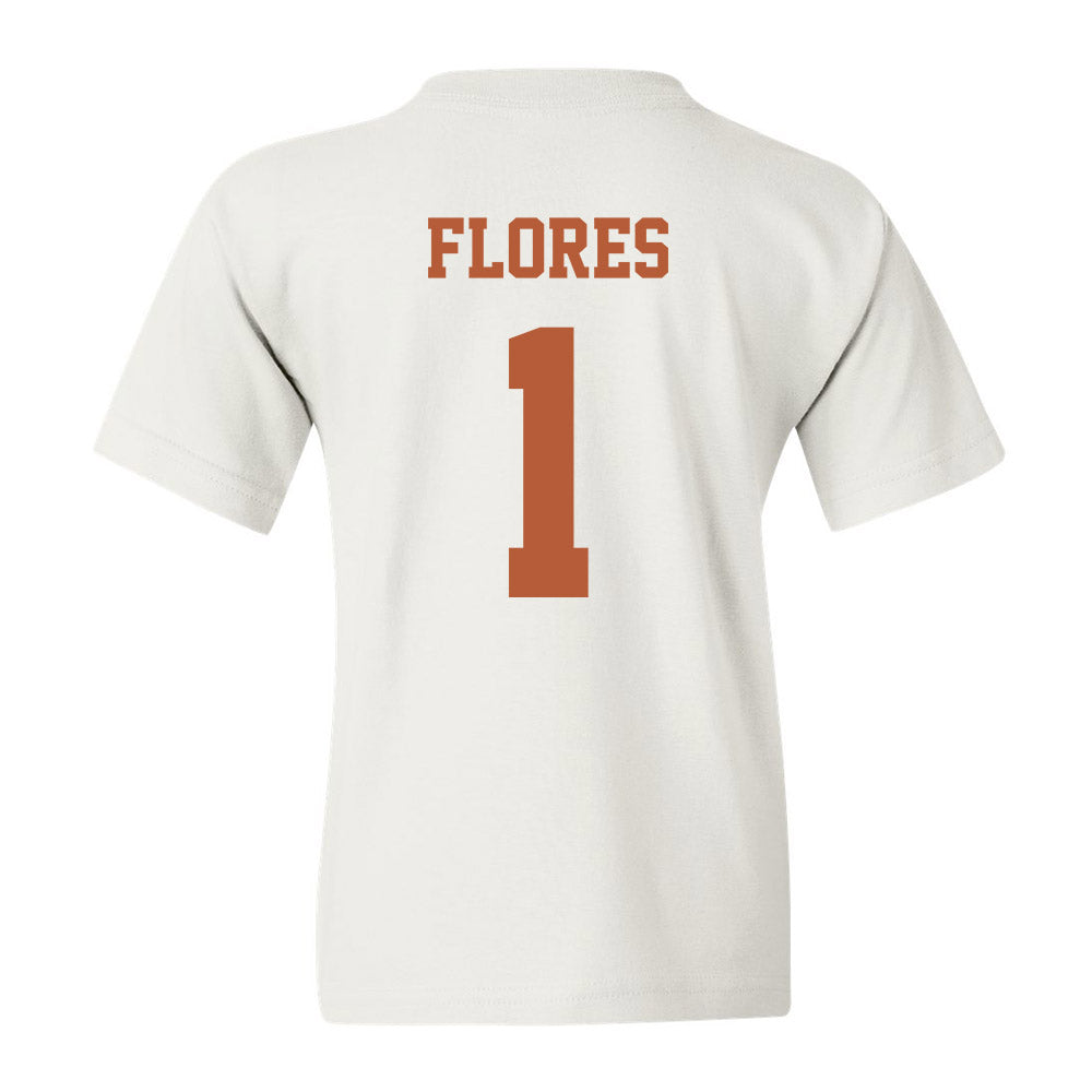Texas - NCAA Baseball : Jalin Flores - Classic Shersey Youth T-Shirt