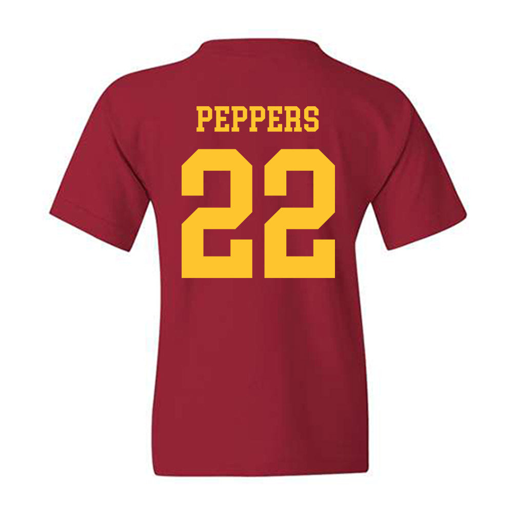 Iowa State - NCAA Football : Ryver Peppers - Sports Shersey Youth T-Shirt-1