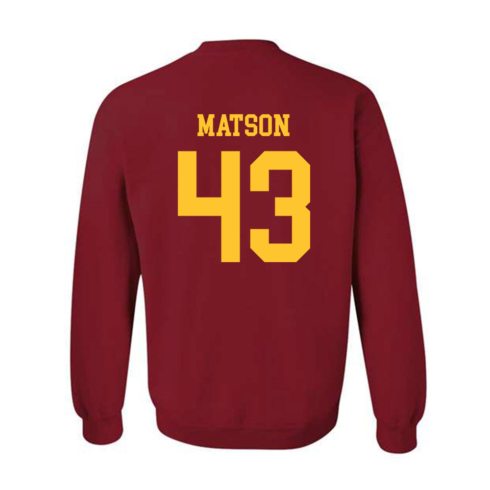 Iowa State - NCAA Football : Caden Matson - Sports Shersey Crewneck Sweatshirt