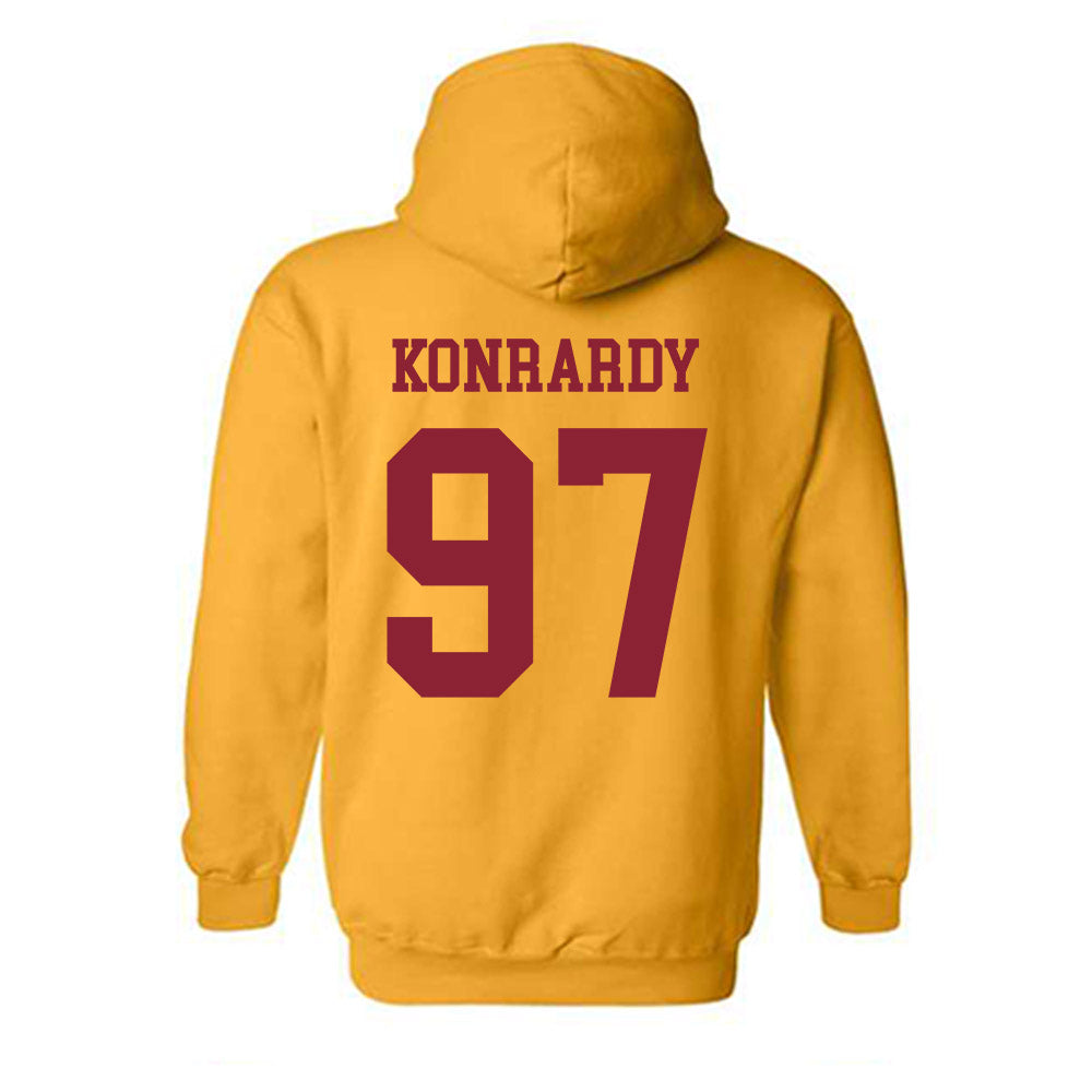 Iowa State - NCAA Football : Kyle Konrardy - Sports Shersey Hooded Sweatshirt