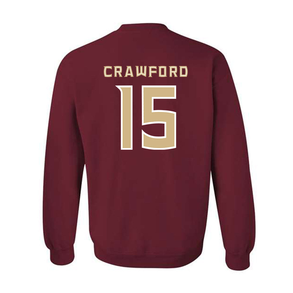 FSU - NCAA Men's Basketball : Jalen Crawford - Replica Shersey Crewneck Sweatshirt-1