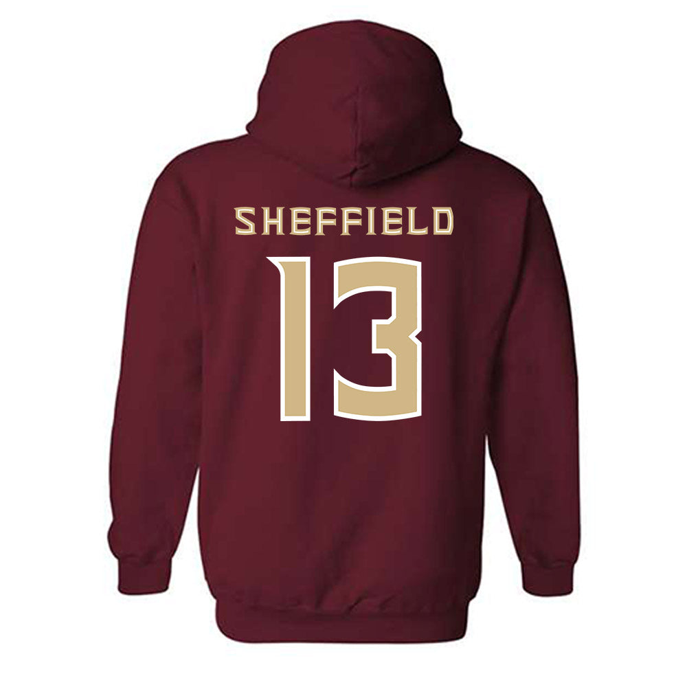 FSU - NCAA Baseball : Noah Sheffield - Replica Shersey Hooded Sweatshirt