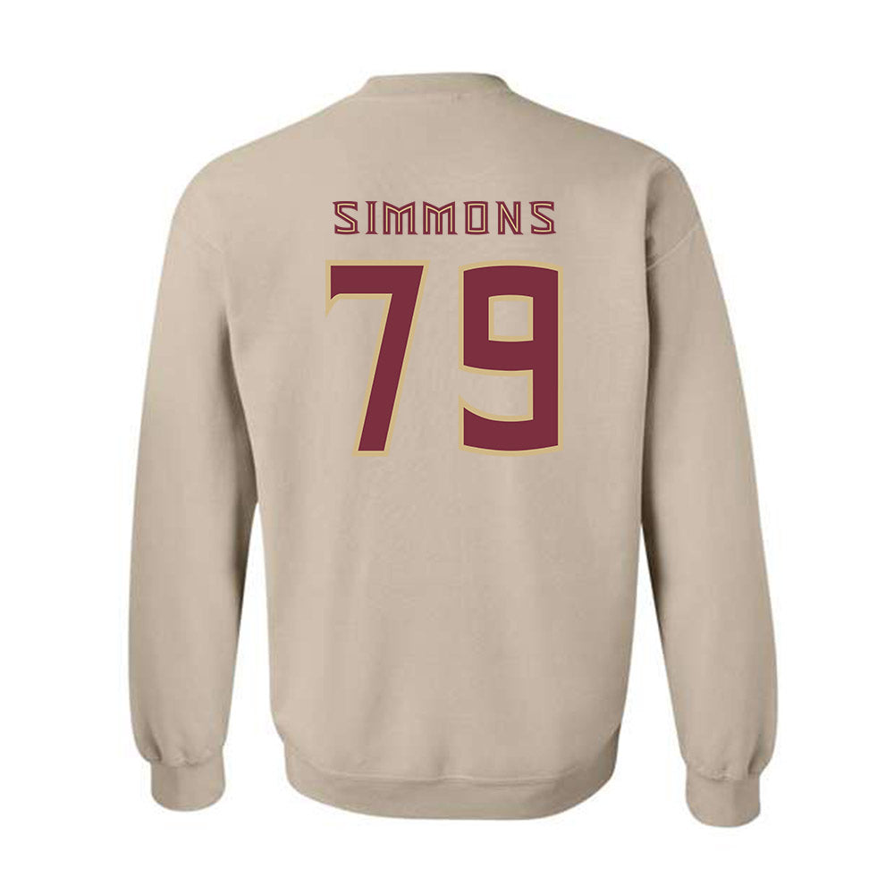 FSU - NCAA Football : Lucas Simmons - Replica Shersey Crewneck Sweatshirt