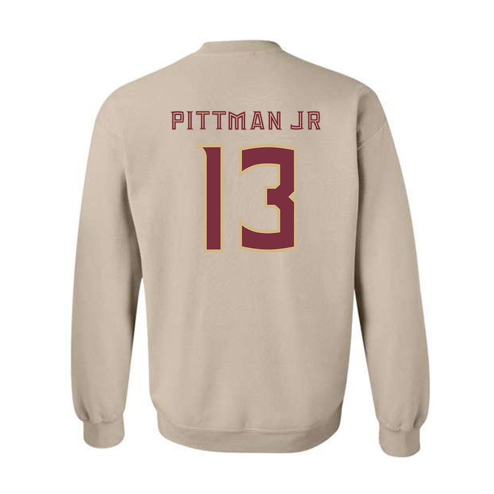 FSU - NCAA Football : Randy Pittman Jr - Replica Shersey Crewneck Sweatshirt-1