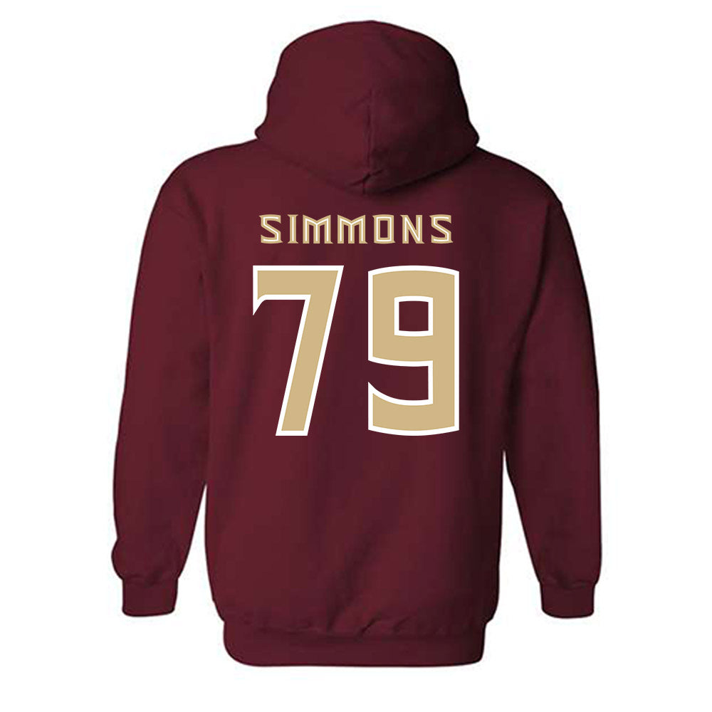 FSU - NCAA Football : Lucas Simmons - Replica Shersey Hooded Sweatshirt-1