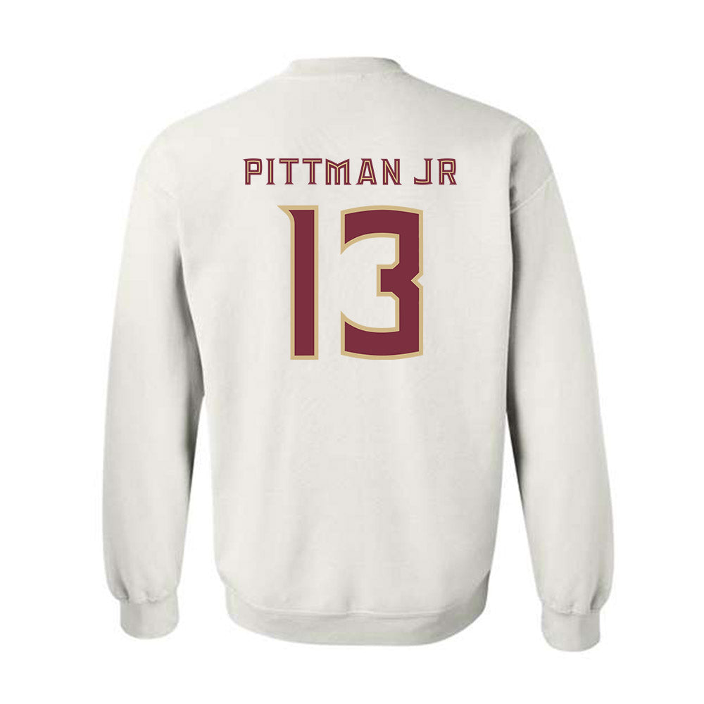 FSU - NCAA Football : Randy Pittman Jr - Replica Shersey Crewneck Sweatshirt-1