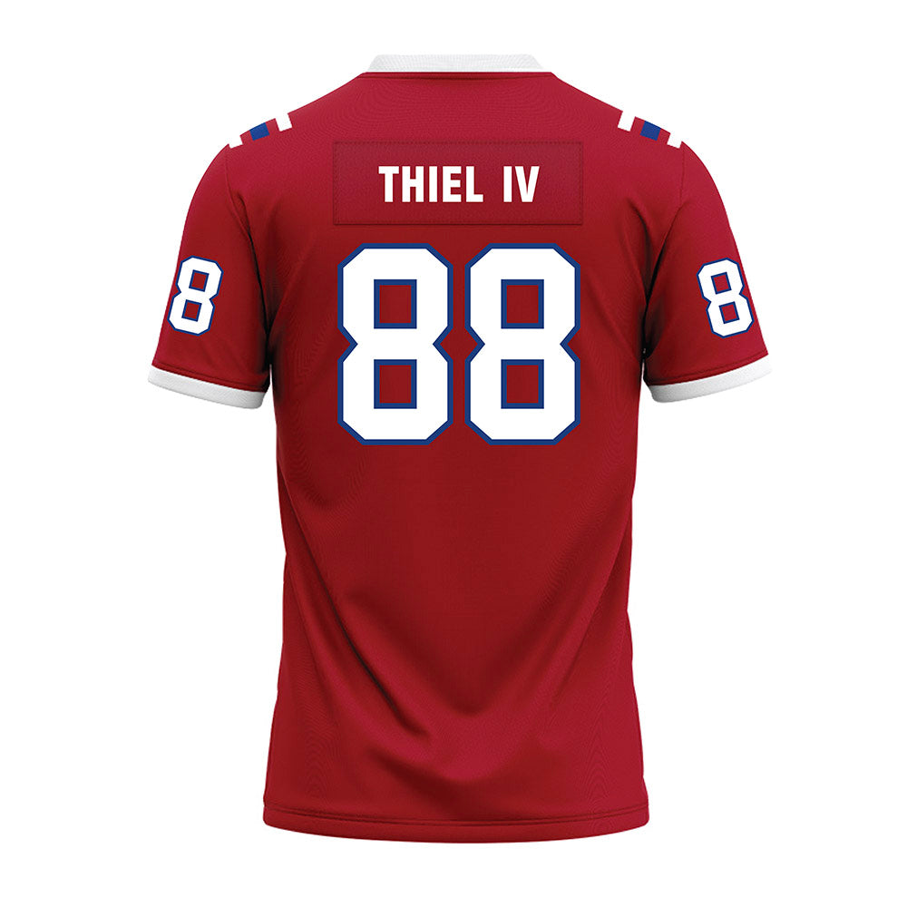 LA Tech - NCAA Football : Johnnie Thiel IV - Red Premium Football Jersey-1