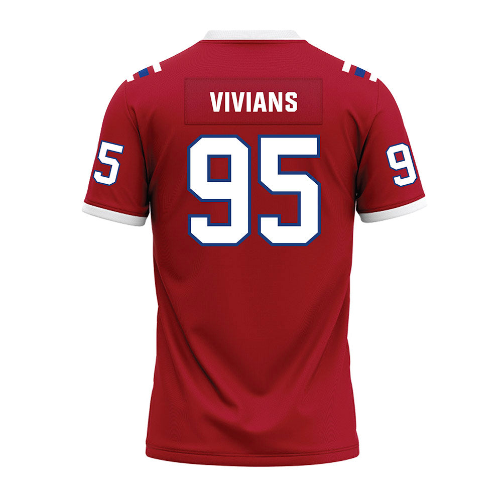 LA Tech - NCAA Football : Trevell Vivians - Red Premium Football Jersey