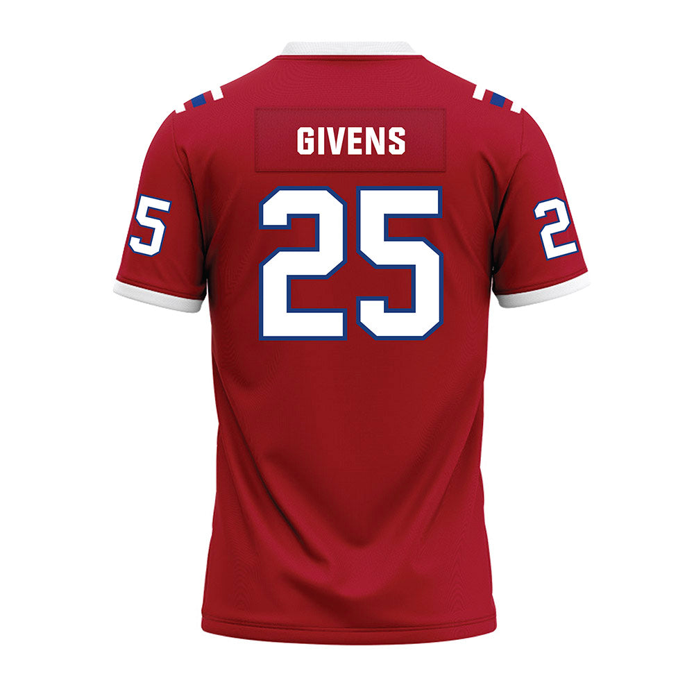 LA Tech - NCAA Football : Amani Givens - Red Premium Football Jersey