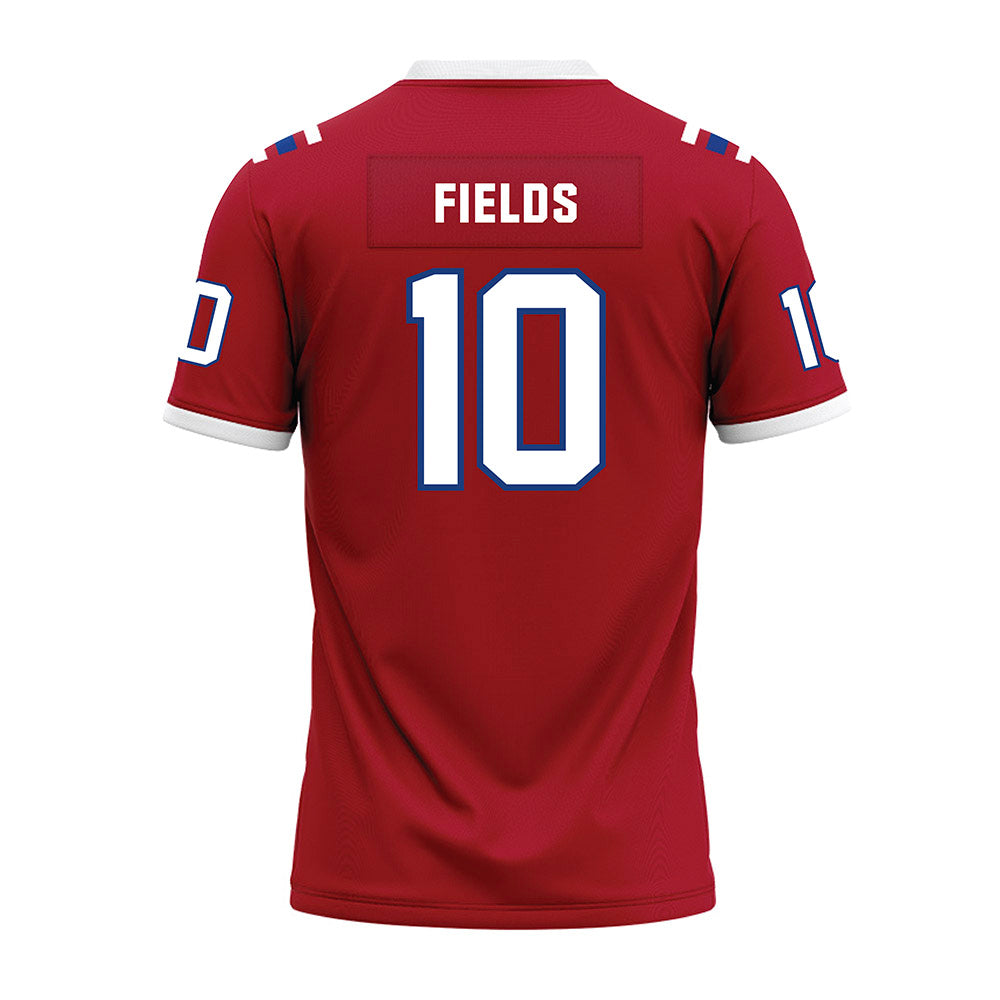 LA Tech - NCAA Football : Kolbe Fields - Red Premium Football Jersey