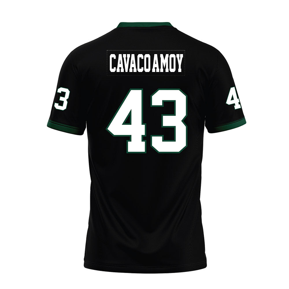 Hawaii - NCAA Football : Alika Cavaco-Amoy - Black Premium Football Jersey-1