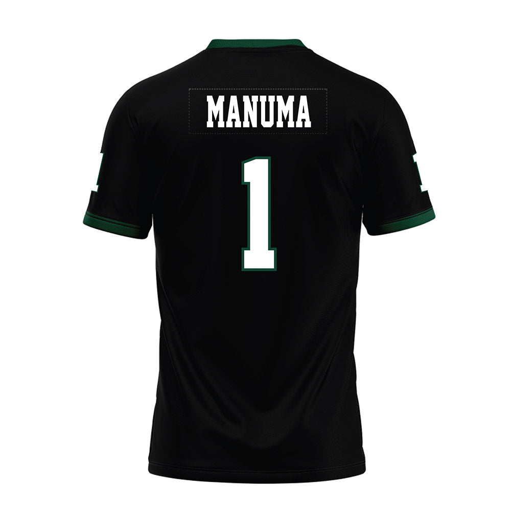 Hawaii - NCAA Football : Peter Manuma - Black Premium Football Jersey-1