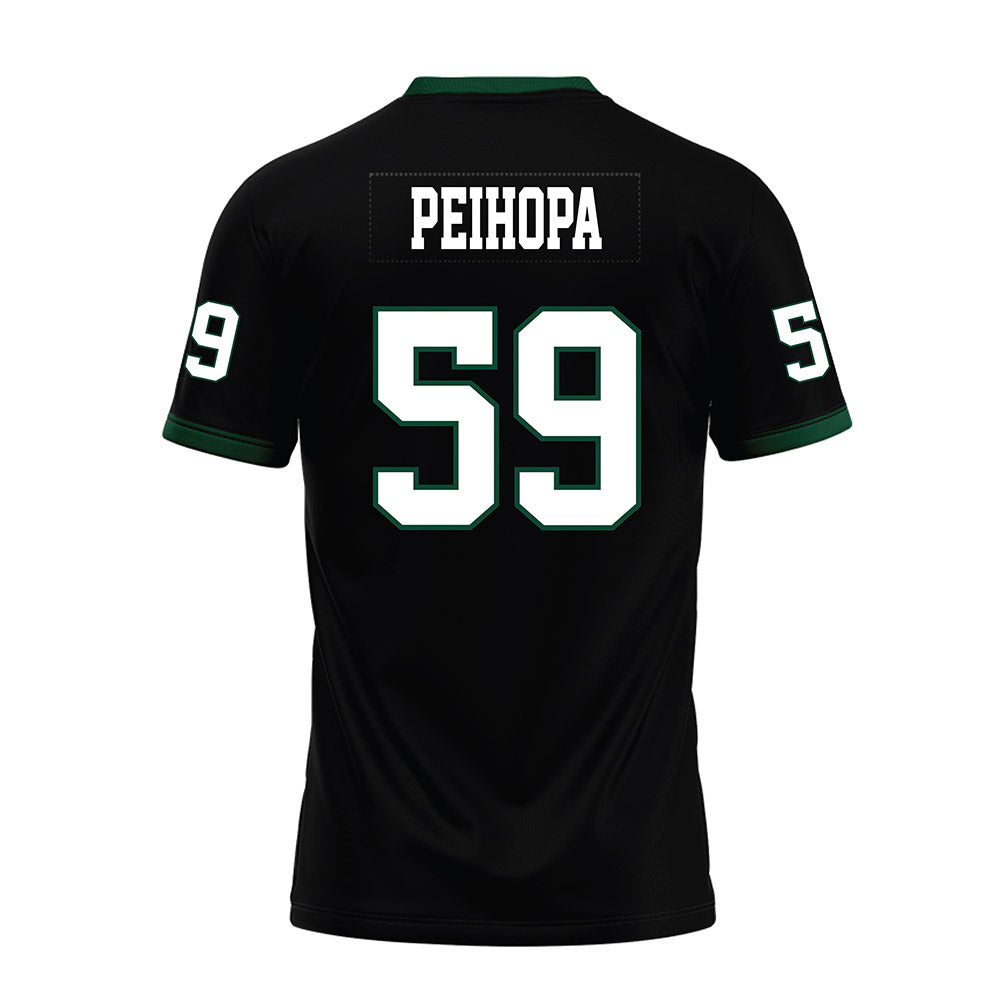 Hawaii - NCAA Football : Kuao Peihopa - Black Premium Football Jersey-1