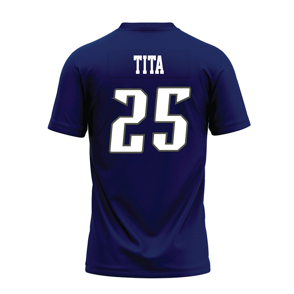 Rice - NCAA Football : Blaise Tita - Navy Blue Premium Football Jersey-1
