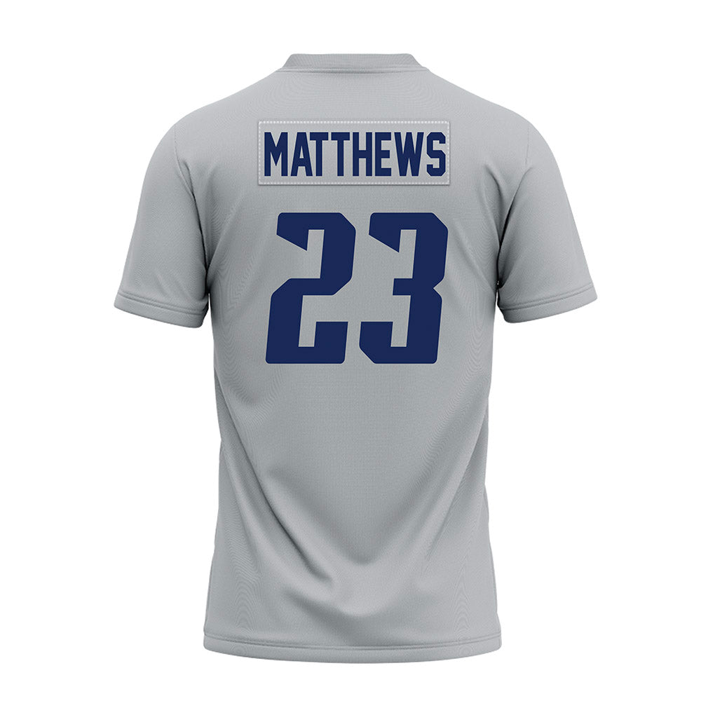 Rice - NCAA Football : Payton Matthews - Mid Grey Premium Football Jersey-1