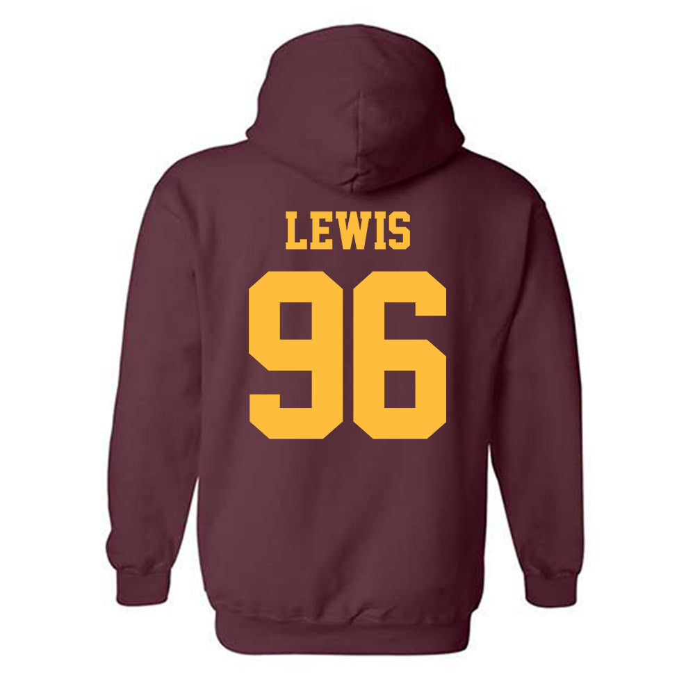 UMN Duluth - NCAA Football : Spencer Lewis - Classic Shersey Hooded Sweatshirt-1