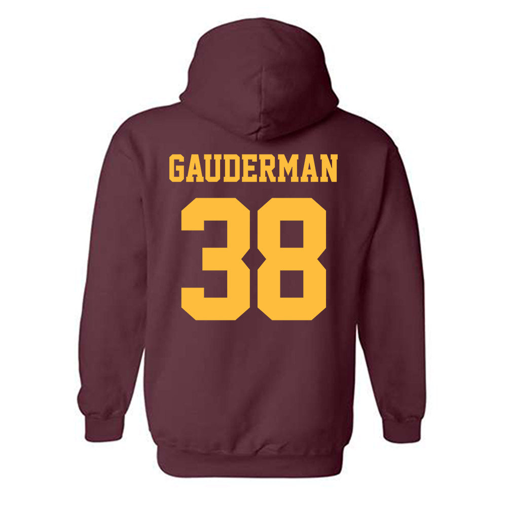 UMN Duluth - NCAA Football : David Gauderman - Classic Shersey Hooded Sweatshirt-1