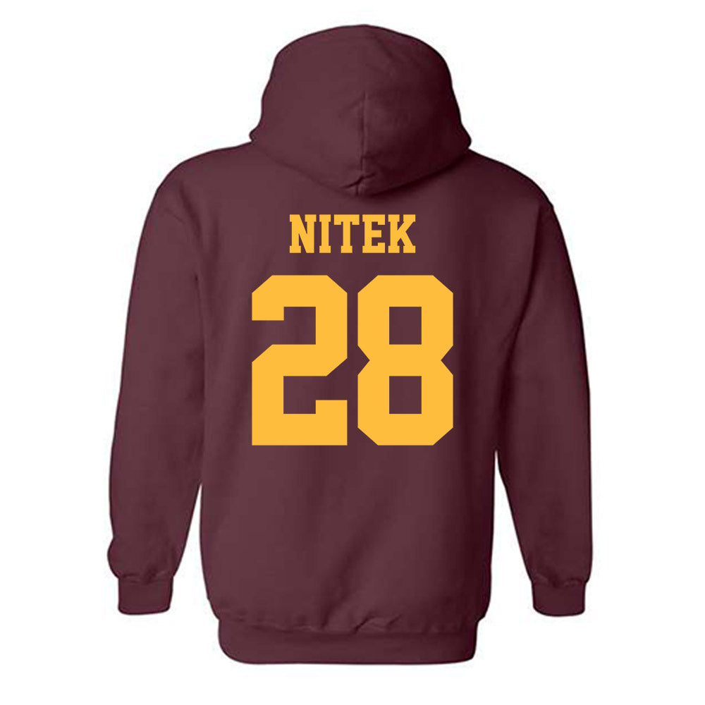 UMN Duluth - NCAA Football : Trent Nitek - Classic Shersey Hooded Sweatshirt-1
