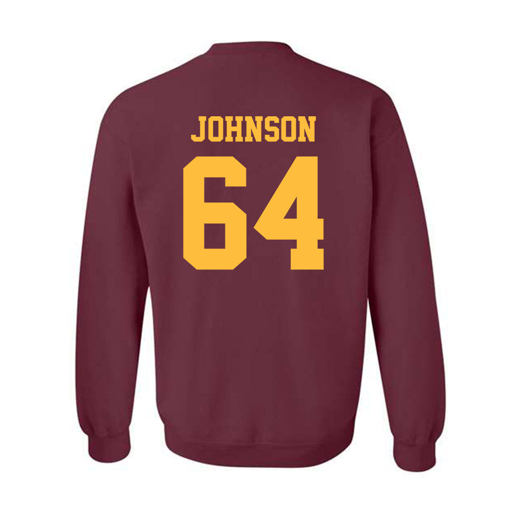 UMN Duluth - NCAA Football : Zach Johnson - Classic Shersey Crewneck Sweatshirt-1