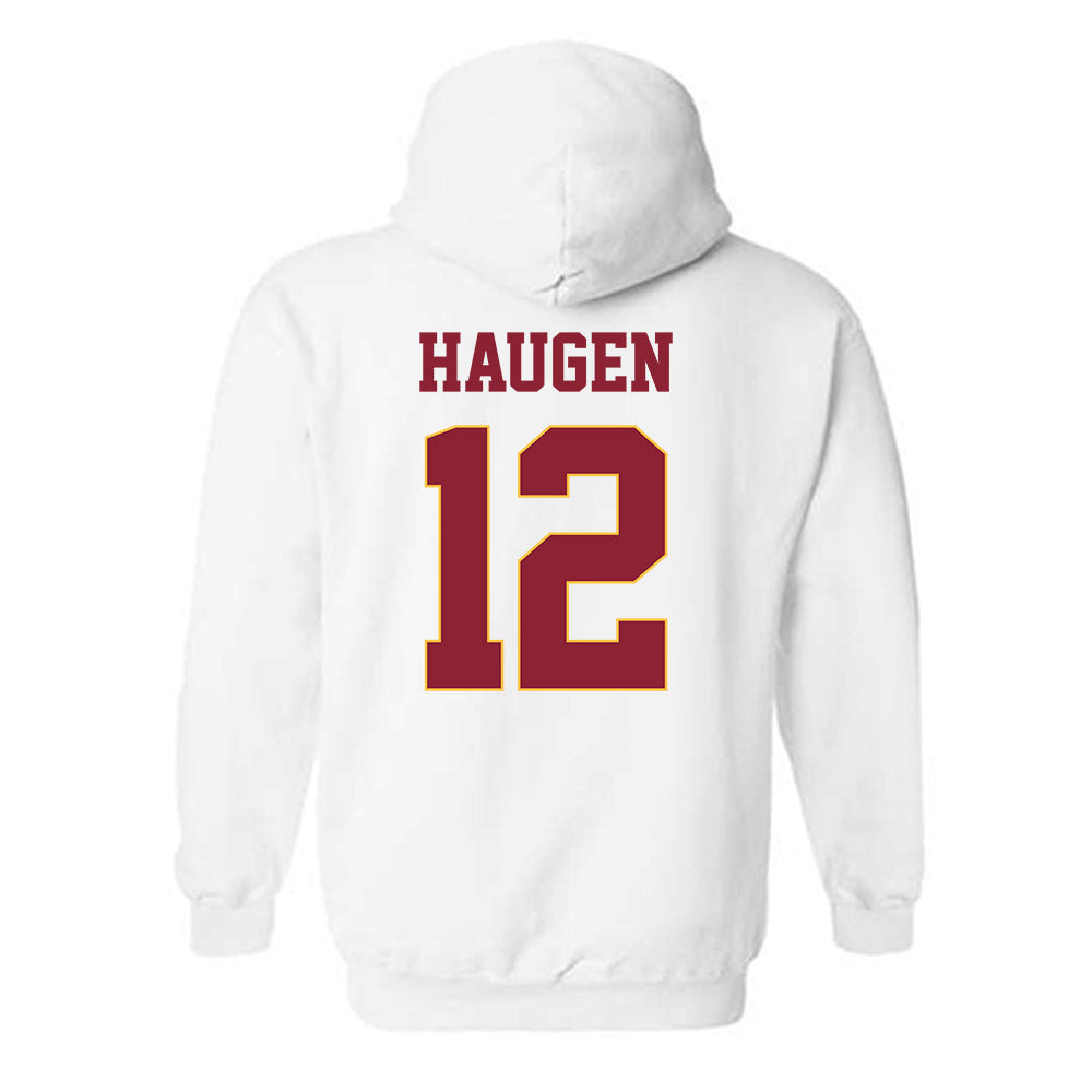 UMN Duluth - NCAA Football : Baamlak Haugen - Classic Shersey Hooded Sweatshirt-1