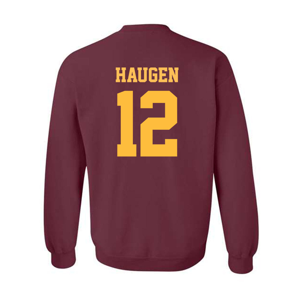 UMN Duluth - NCAA Football : Baamlak Haugen - Classic Shersey Crewneck Sweatshirt-1