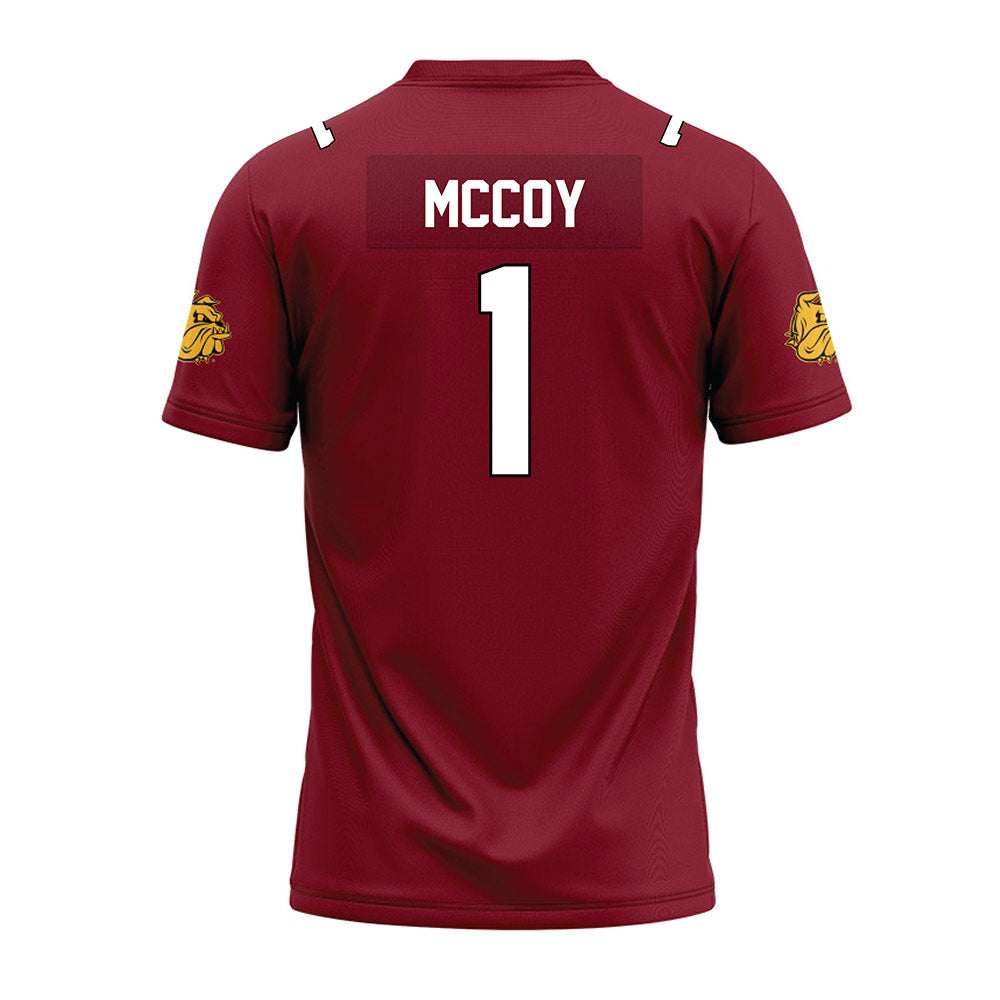UMN Duluth - NCAA Football : Tyrone Mccoy - Maroon Premium Football Jersey-1