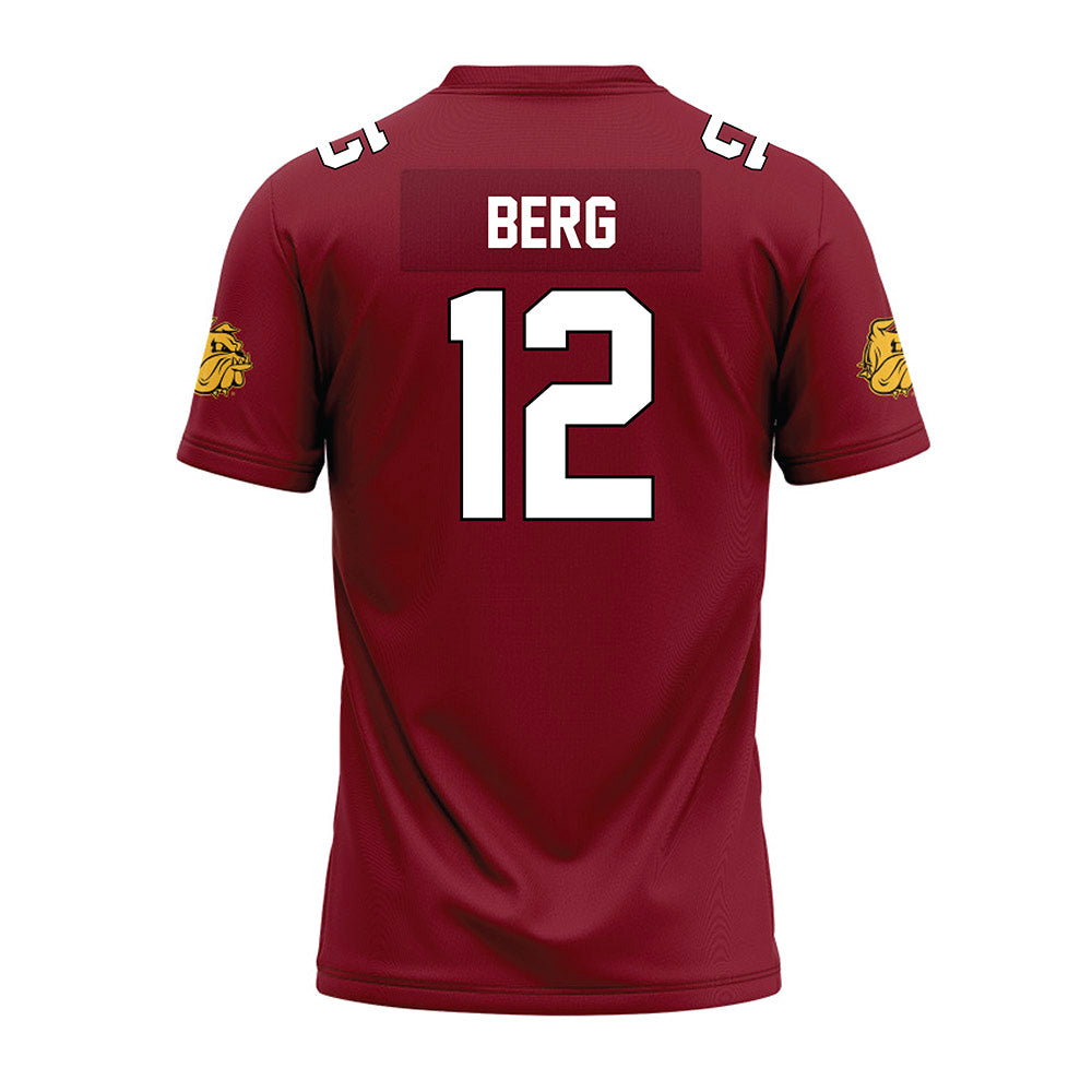 UMN Duluth - NCAA Football : Jackson Berg - Maroon Premium Football Jersey-1