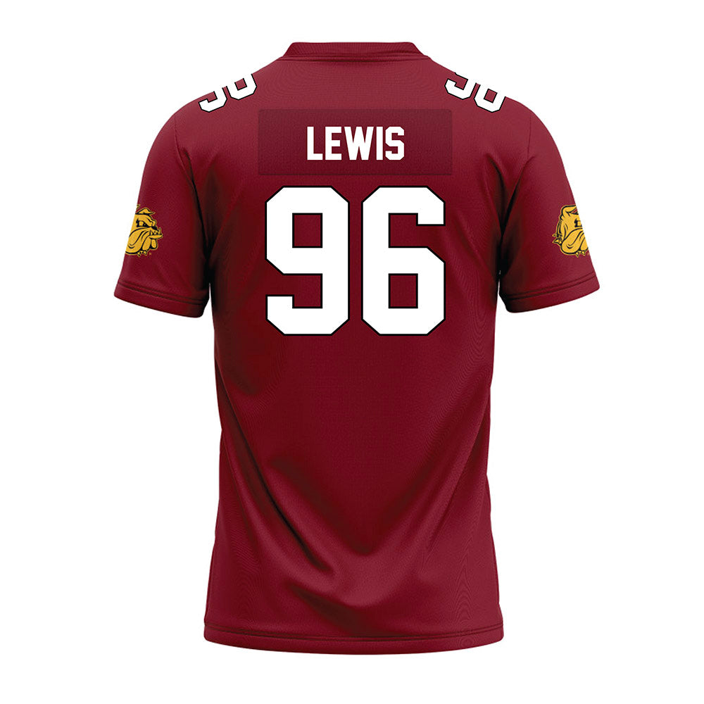 UMN Duluth - NCAA Football : Spencer Lewis - Maroon Premium Football Jersey-1
