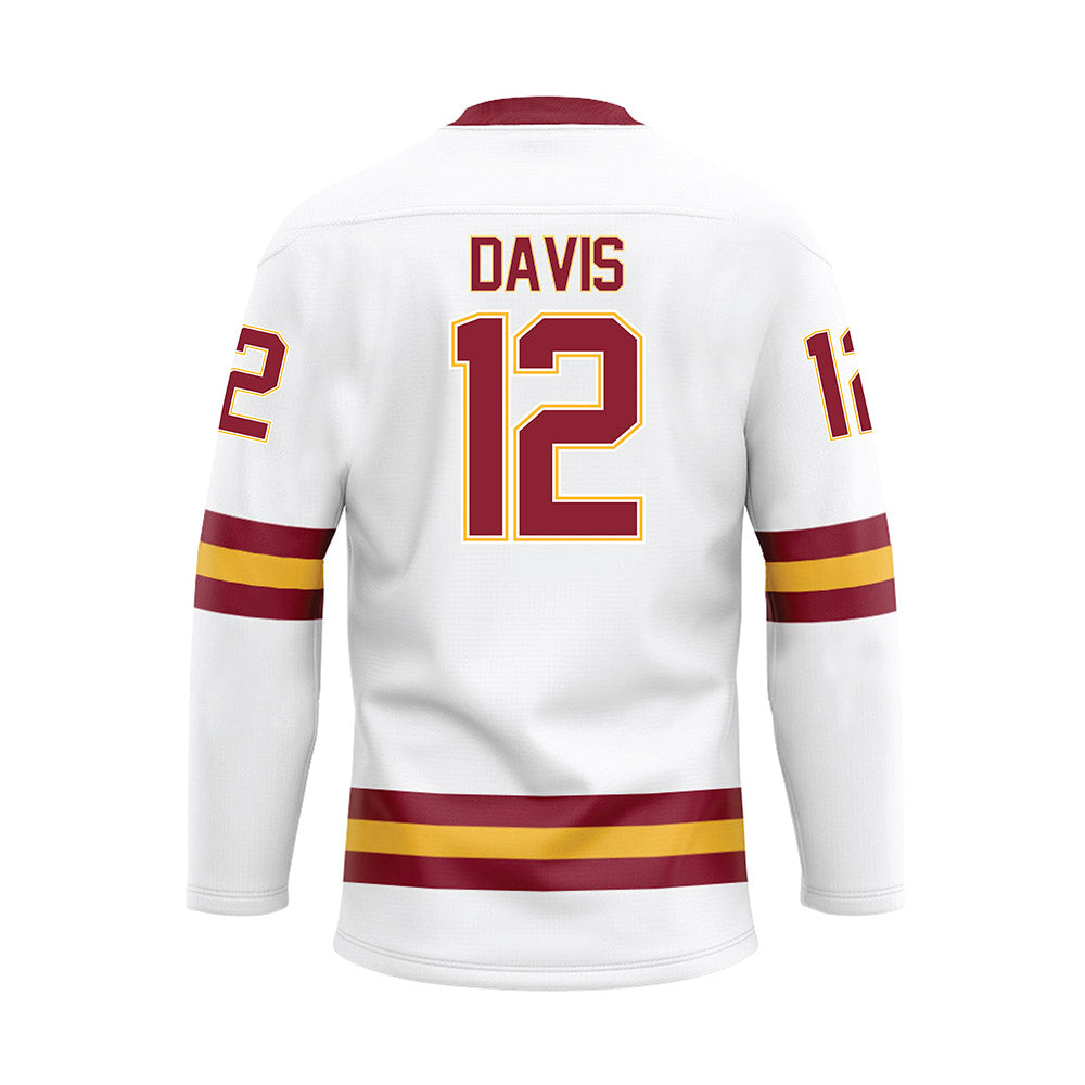 UMN Duluth - NCAA Women's Ice Hockey : Kamdyn Davis - White Hockey Jersey-1