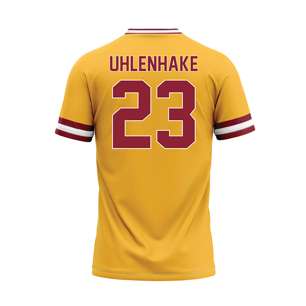 UMN Duluth - NCAA Softball : Ella Uhlenhake - Gold Baseball Jersey-1