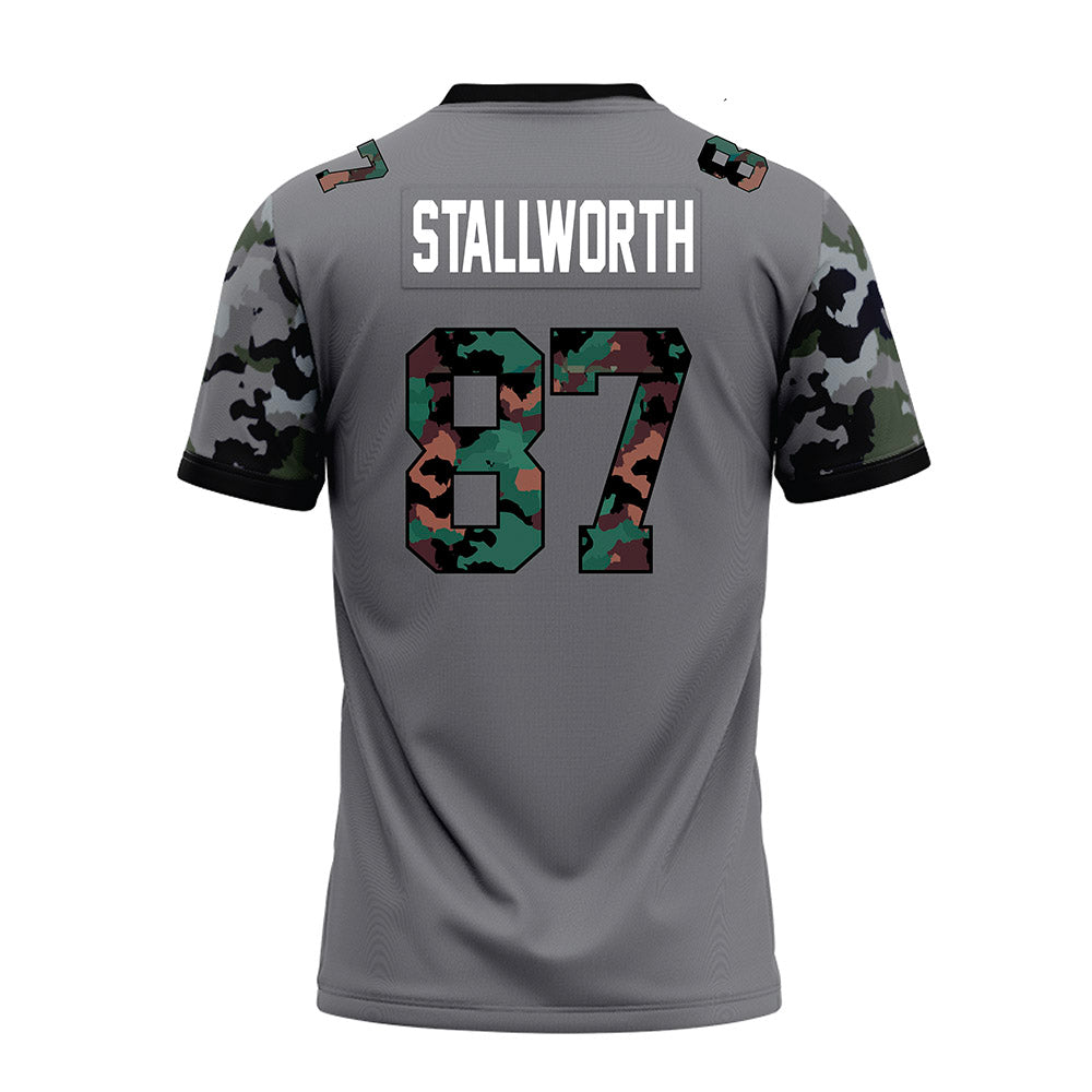 Towson - NCAA Football : Jordan Stallworth - Dark Grey Premium Football Jersey-1