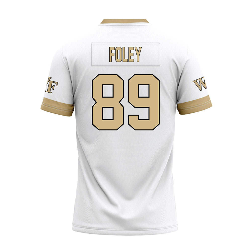 Wake Forest - NCAA Football : Jack Foley - White Premium Football Jersey-1