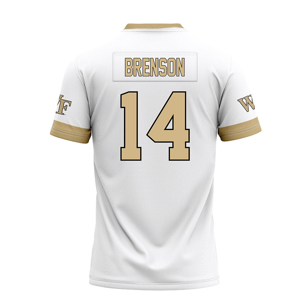 Wake Forest - NCAA Football : Chevalier Brenson - White Premium Football Jersey-1