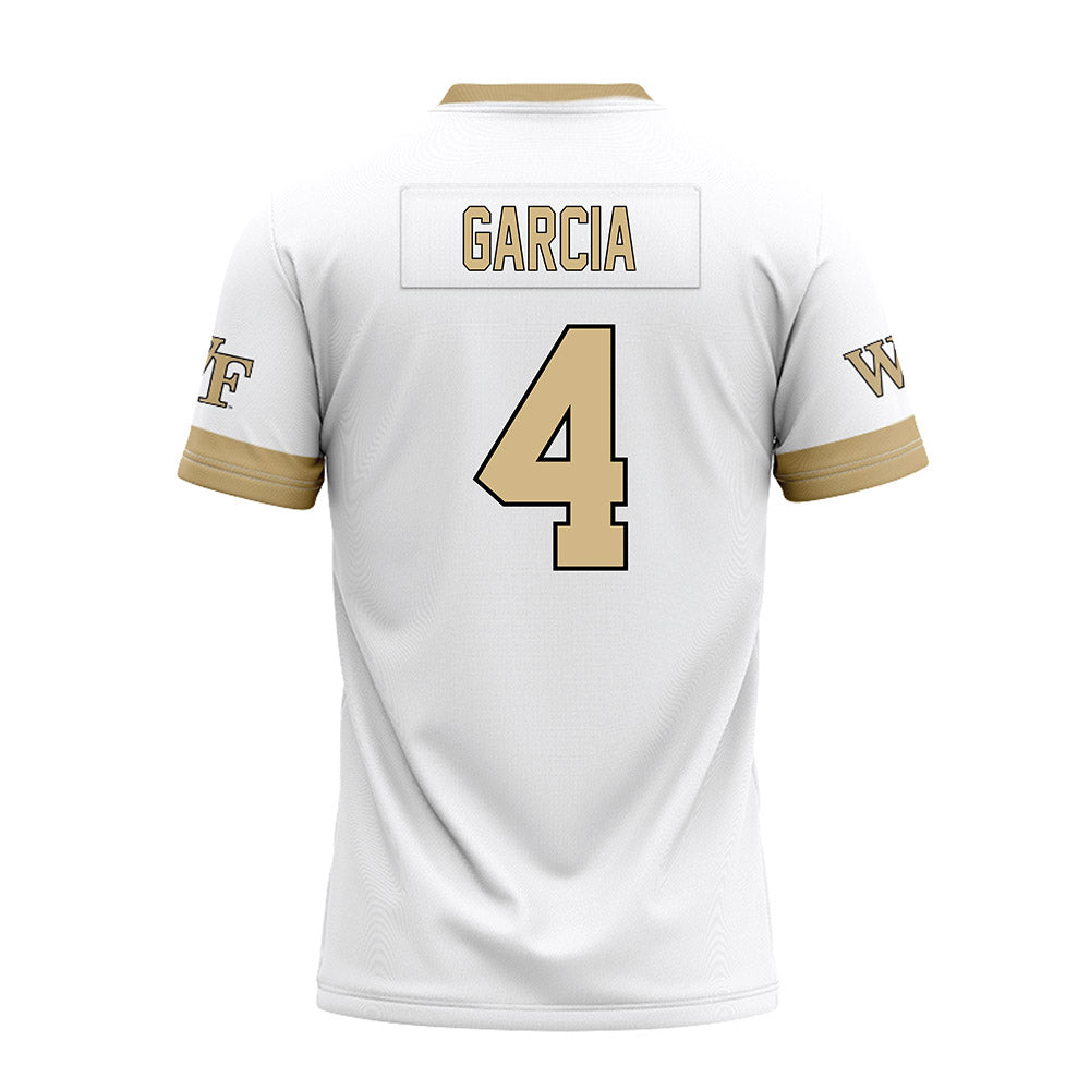 Wake Forest - NCAA Football : Sascha Garcia - White Premium Football Jersey-1
