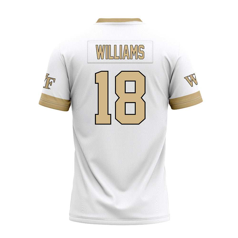 Wake Forest - NCAA Football : BJ Williams - White Premium Football Jersey
