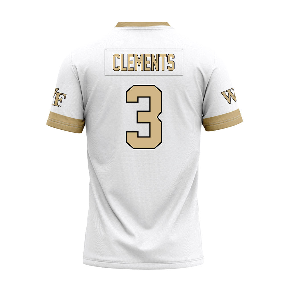 Wake Forest - NCAA Football : JaMario Clements - White Premium Football Jersey-1