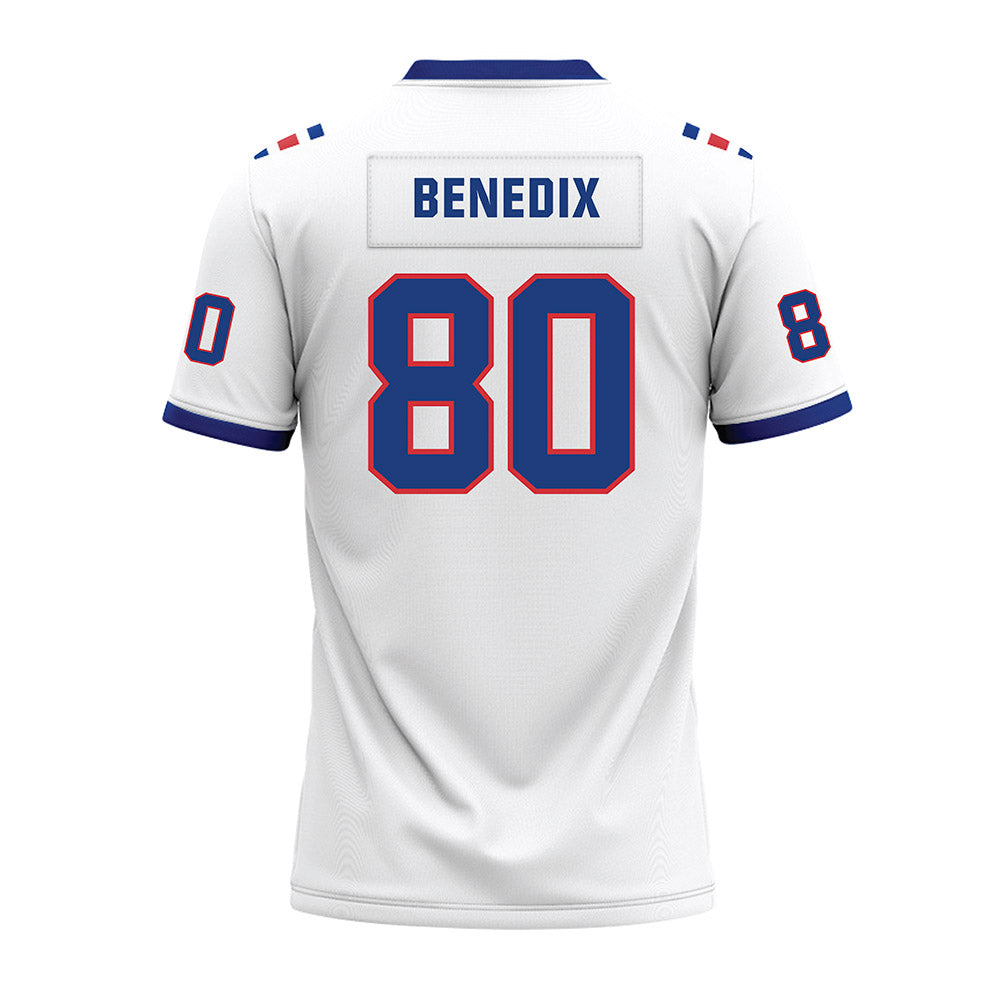 LA Tech - NCAA Football : Dane Benedix - White Premium Football Jersey-1