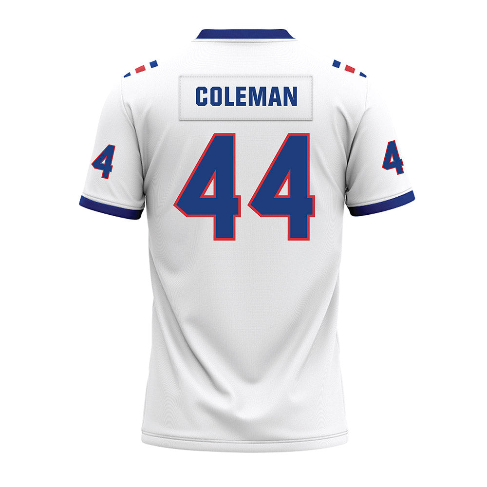 LA Tech - NCAA Football : Kaleb Coleman - White Premium Football Jersey-1