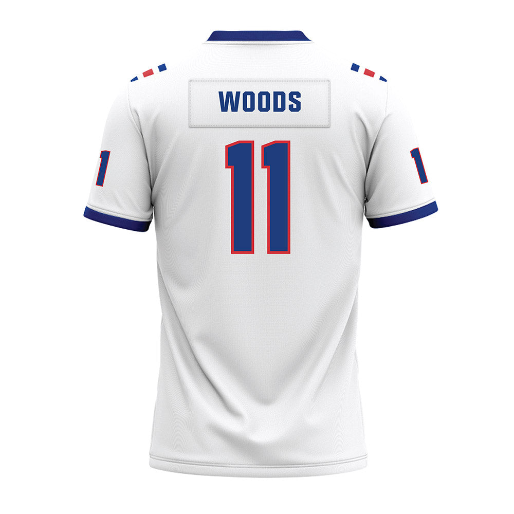 LA Tech - NCAA Football : Cedric Woods - White Premium Football Jersey