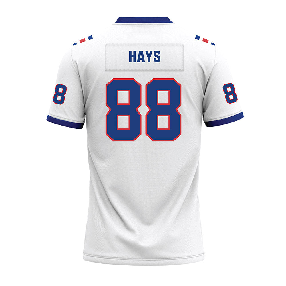 LA Tech - NCAA Football : Zachary Hays - White Premium Football Jersey-1