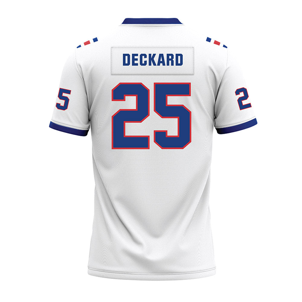 LA Tech - NCAA Football : Colton Deckard - White Premium Football Jersey